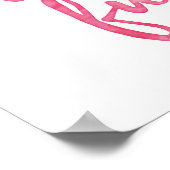 女の子はただおもしろいポスタープリントを持ちたい ポスター (角)