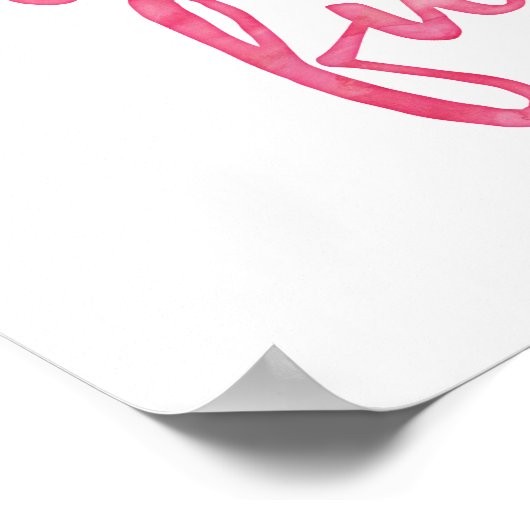 女の子はただおもしろいポスタープリントを持ちたい ポスター (角)