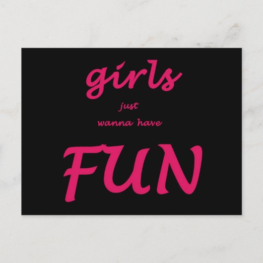 女の子はただおもしろい ポストカード (正面)