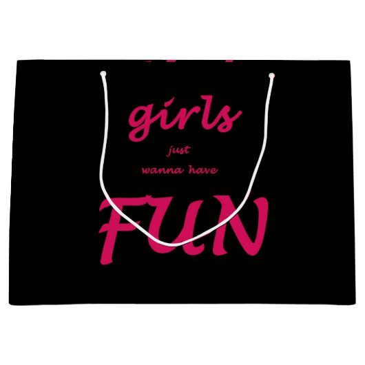 女の子はただおもしろい ラージペーパーバッグ (正面)