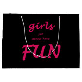 女の子はただおもしろい ラージペーパーバッグ (裏面)