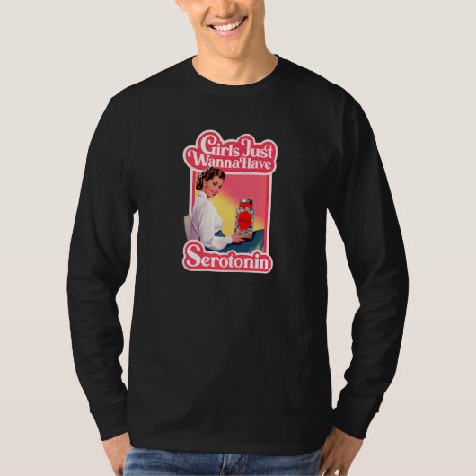 女の子はただのセロトニンを食べたい Tシャツ (正面)