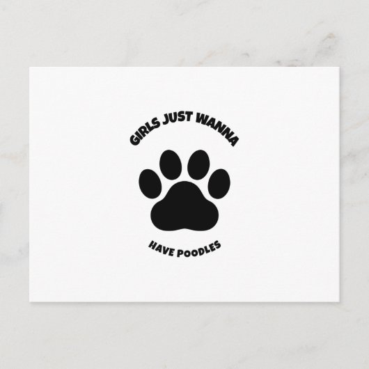 女の子はただのプードルを持ちたい 案内ポストカード (正面)