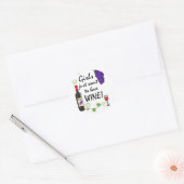 女の子はただワインを飲みたい! ラウンドシール (封筒)