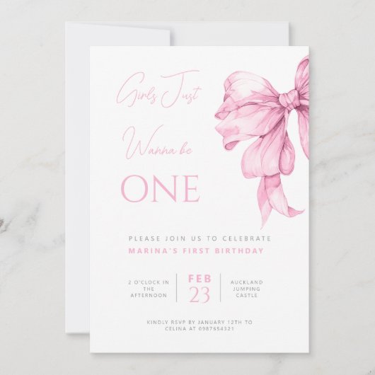 女の子はただ一つの誕生日になりたいだけだ 招待状 (正面)