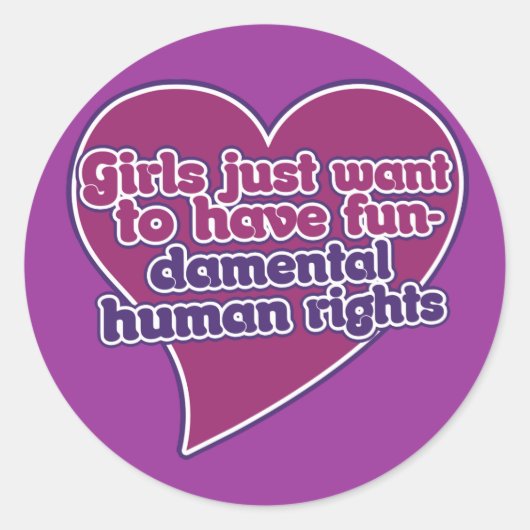 女の子はただ基本的な人権を持ちたいと思っている ラウンドシール (正面)