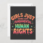 女の子はただ基本的な人間の平等を望んでいる シーズンポストカード (正面/裏面)