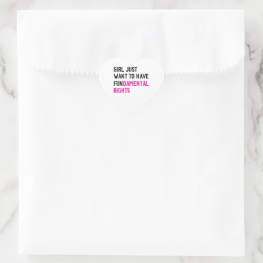 女の子はただ基本的な権利を持ちたいと思っている ハートシール (バッグ)