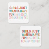 女の子はただ基本的人権を持ちたいと思っている スクエア名刺 (正面/裏面)