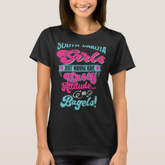 女の子はただ甘い態度を持ちたいと思う&ベーグルズサウス Tシャツ