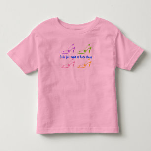 女の子はただ靴を履きたがる トドラーTシャツ