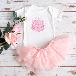 女の子はただ1つのピンクのリボンで1歳の誕生日を祝いたい ベビーボディスーツ