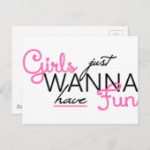 女の子はちょうどおもしろいのギフトを持ちたいと思います ポストカード (正面/裏面)