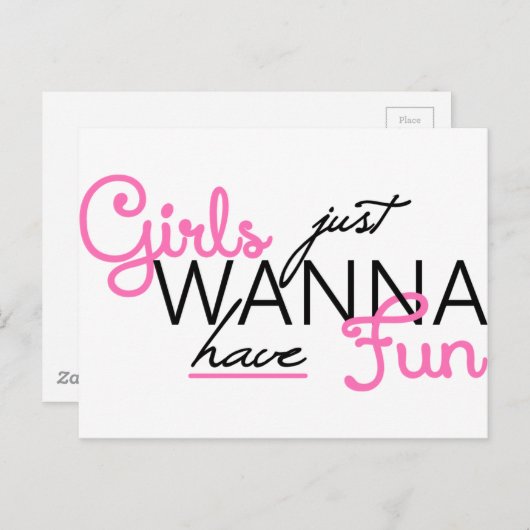 女の子はちょうどおもしろいのギフトを持ちたいと思います ポストカード (正面/裏面)