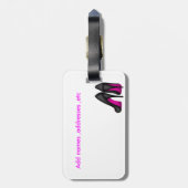 女の子はちょうどおもしろいのギフトを持ちたいと思います ラゲッジタグ (裏面縦)