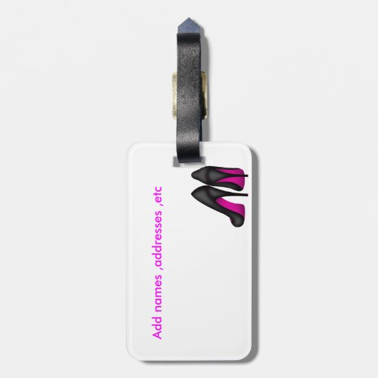 女の子はちょうどおもしろいのギフトを持ちたいと思います ラゲッジタグ (裏面縦)