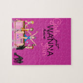 女の子はちょうどおもしろいのパズルのギフトを持ちたいと思います ジグソーパズル (横)