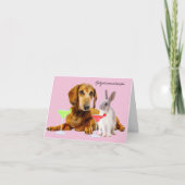 女の子はちょうどおもしろいグリーティングカードを持ちたい カード (正面)