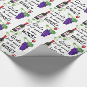 女の子はちょうどワインを食べたいと思います! ラッピングペーパー (角)