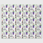 女の子はちょうどワインを食べたいと思います! ラッピングペーパー (フラット)