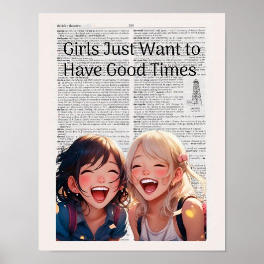 女の子はちょうど良い時間を持ちたいと思う ポスター (正面)