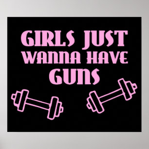 女の子はちょうど銃を持ちたいと思います ポスター