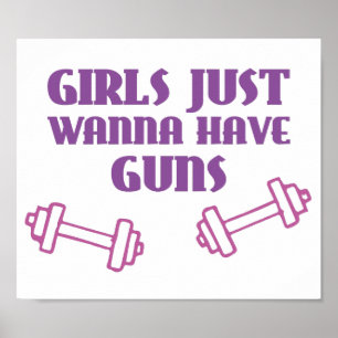 女の子はちょうど銃を持ちたいと思います ポスター