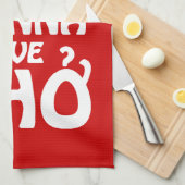 女の子はちょうど電話を持ちたいở キッチンタオル (四つ折り)