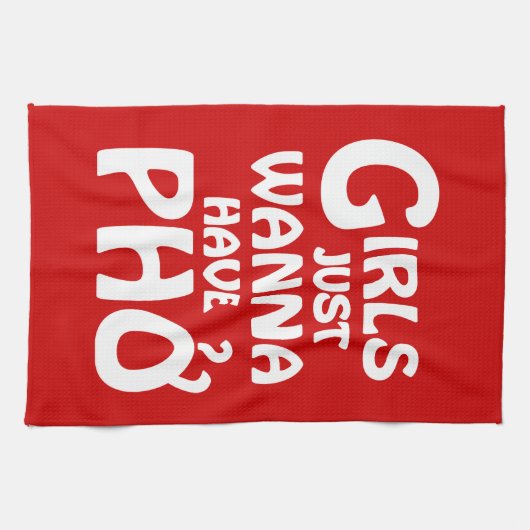 女の子はちょうど電話を持ちたいở キッチンタオル (横)