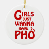 女の子はちょうど電話を持ちたいở セラミックオーナメント (正面)