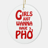 女の子はちょうど電話を持ちたいở セラミックオーナメント (左)