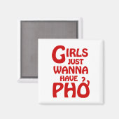 女の子はちょうど電話を持ちたいở マグネット (正面/裏面)