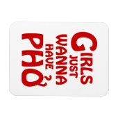 女の子はちょうど電話を持ちたいở マグネット (横)