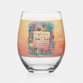 女の子はみんな本とワインが必要 ステムなしワイングラス (裏面)