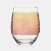 女の子はみんな本とワインが必要 ステムなしワイングラス (左)