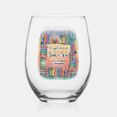 女の子はみんな本とワインが必要 ステムなしワイングラス (裏面)