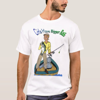 女の子はより大きい低音を持っています Tシャツ