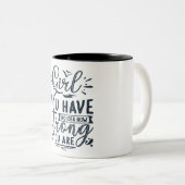 女の子はアイディアが無い強い ツートーンマグカップ (正面右)