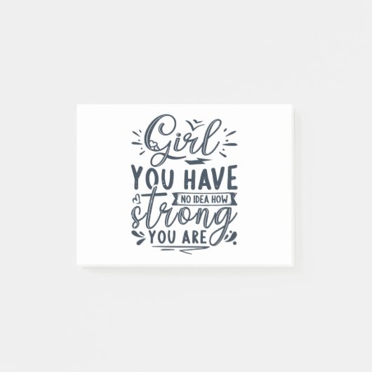 女の子はアイディアが無い強い ポストイット (正面)