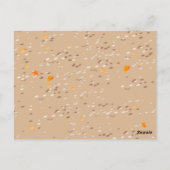 女の子はイルカで大波を乗り越える ポストカード (裏面)