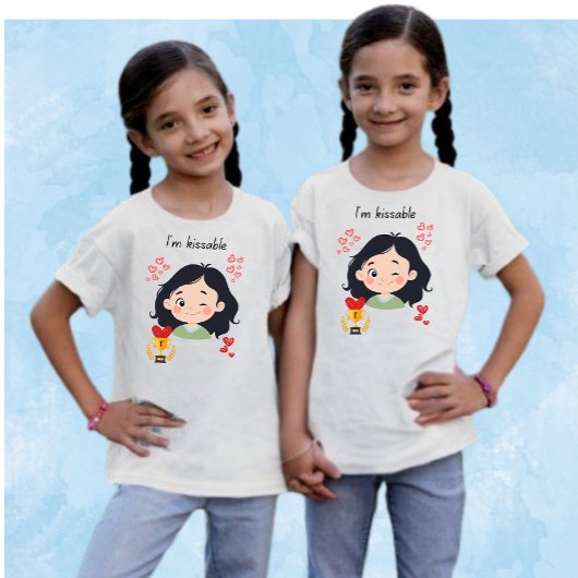 女の子はキスできる Tシャツ