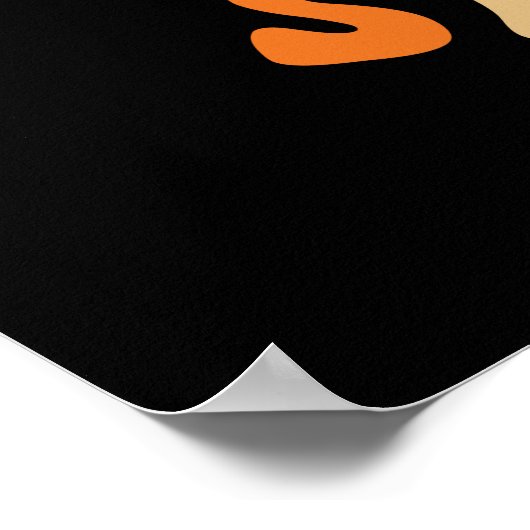 女の子はキャンピングスモールおもしろいギフトを持っている ポスター (角)