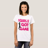 女の子はゲーム、メロンを得ました Tシャツ (正面フル)