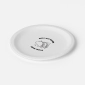 女の子はタコス・メキシコのファおもしろいストフーを欲しがる ペーパープレート (アングル)