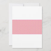 女の子はダマスク織の洗礼の招待状を結び付けます 招待状 (裏面)