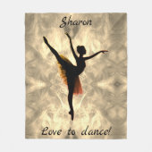 女の子はバレリーナを好パーソナライズされたき フリースブランケット (正面)