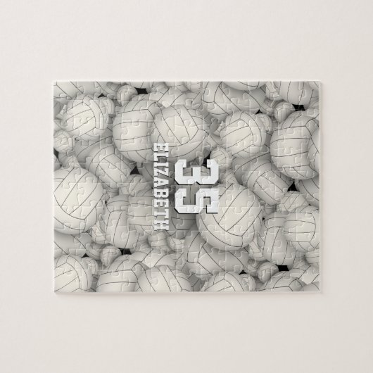 女の子はバレーボールの束を男の子 ジグソーパズル (横)