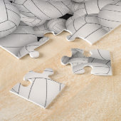 女の子はバレーボールの束を男の子 ジグソーパズル (側面)