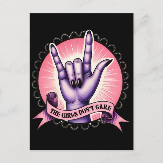 女の子はフェミニスト気にしない ポストカード (正面)