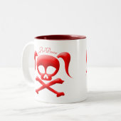 女の子はマグを略奪します ツートーンマグカップ (正面左)